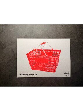 Ana Inciardi Shopping Basket Mini Art Print